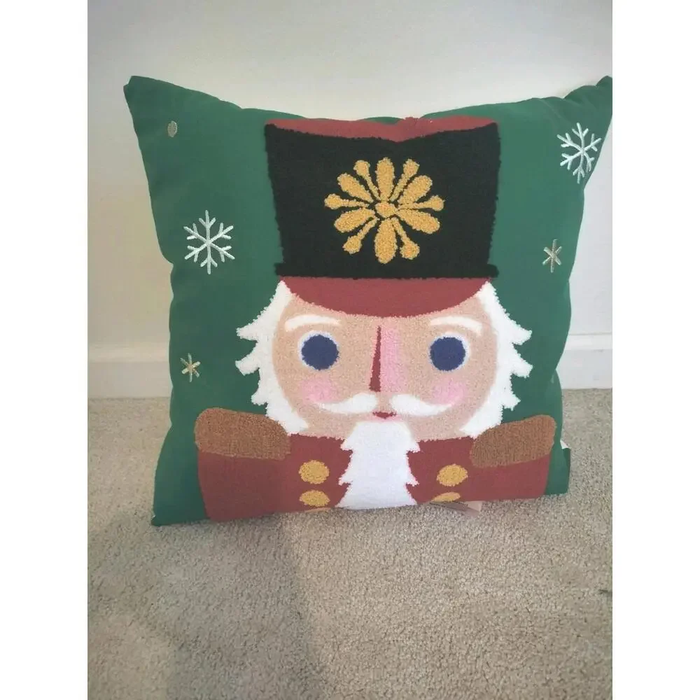 Holiday Living Christmas 18-in‎ x 18-in Multi Square Indoor Decorative Pillow